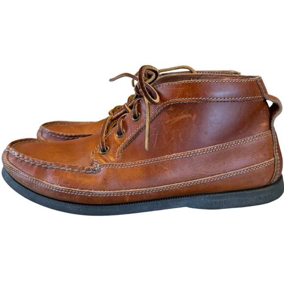 J. Crew Chukka Topsider Sperry Boots (Leather Uppers) Men’s Size 9 - Picture 4 of 7